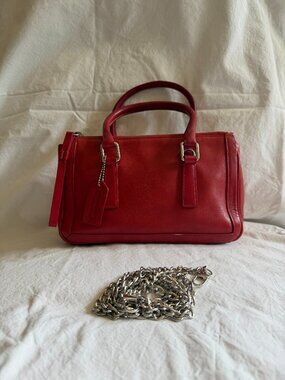 Vintage COACH Bonnie's Legacy Small Zip Satchel, Style 9421, in RED